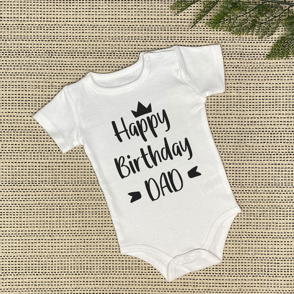 Happy Birthday Dad Baby Onesie