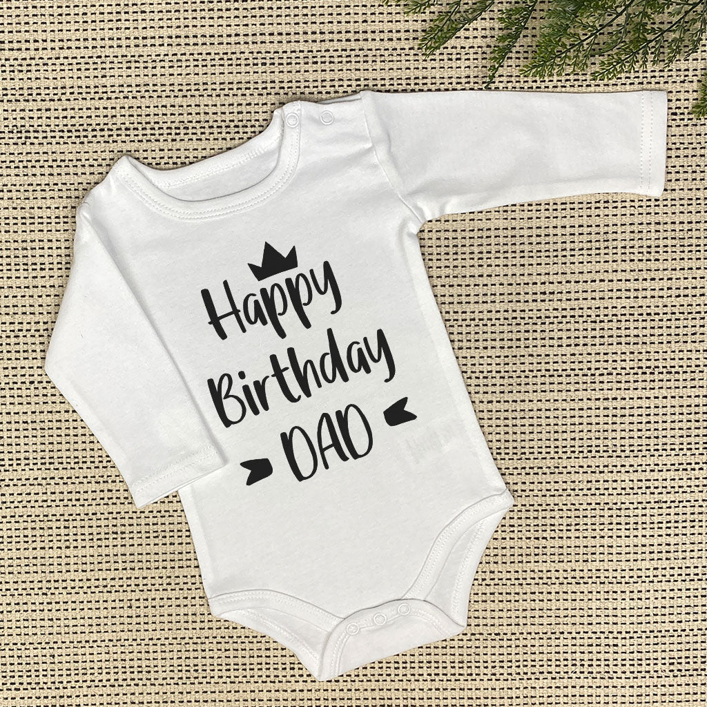 Happy Birthday Dad Baby Onesie