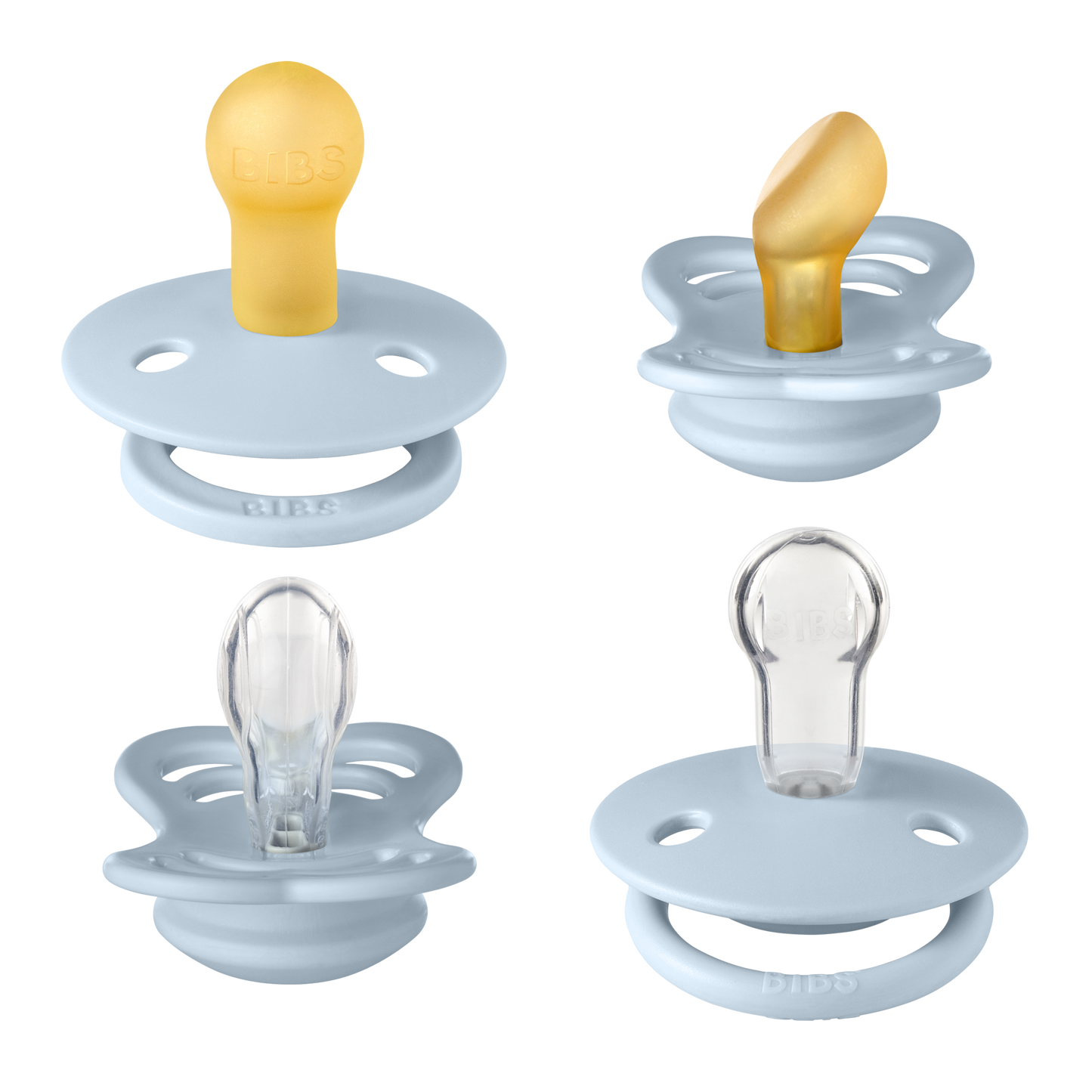 BIBS Pacifiers – Try-it Collection | Includes Colour, De Lux, Couture and Supreme Pacifiers | BPA-Free Natural Rubber & Silicone | 0 to 6 Months