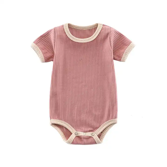 Classic Ribbed Baby Onesie | Pink