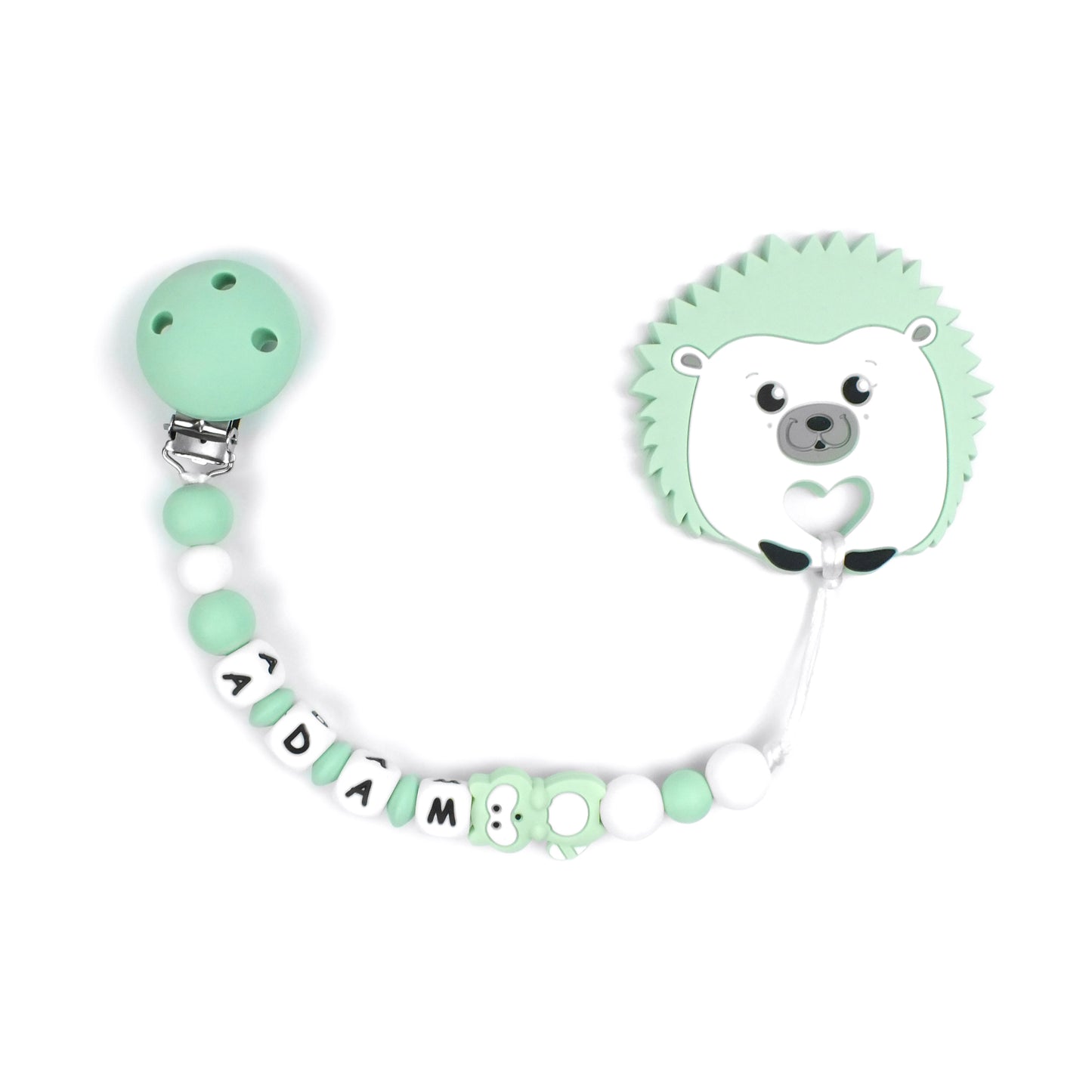Mint Hedgehog Teether Chain