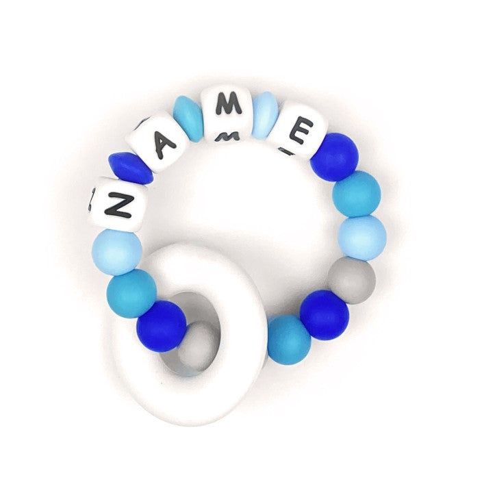 Personalized Rainbow Ring Teether