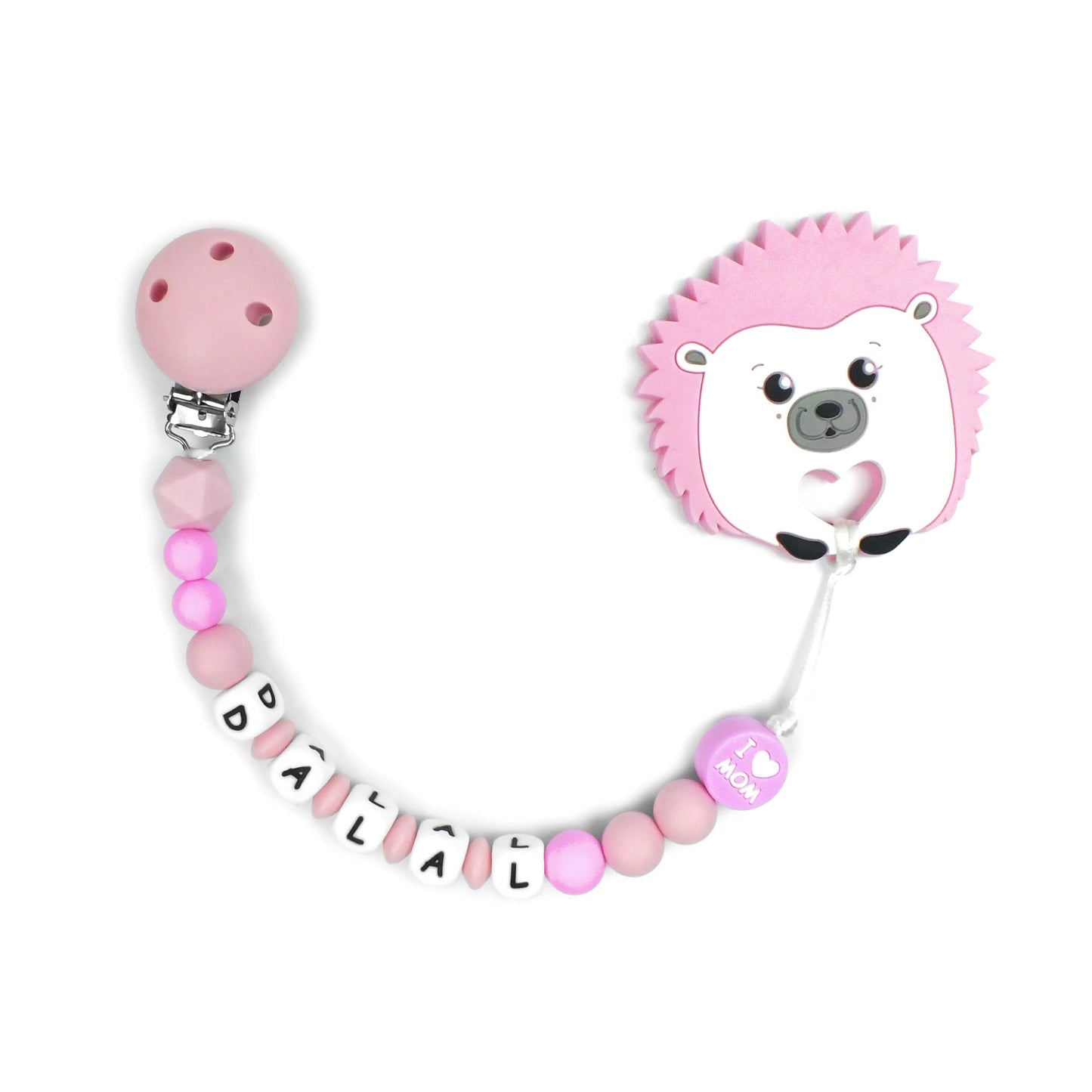 Light Pink Hedgehog Teether Chain