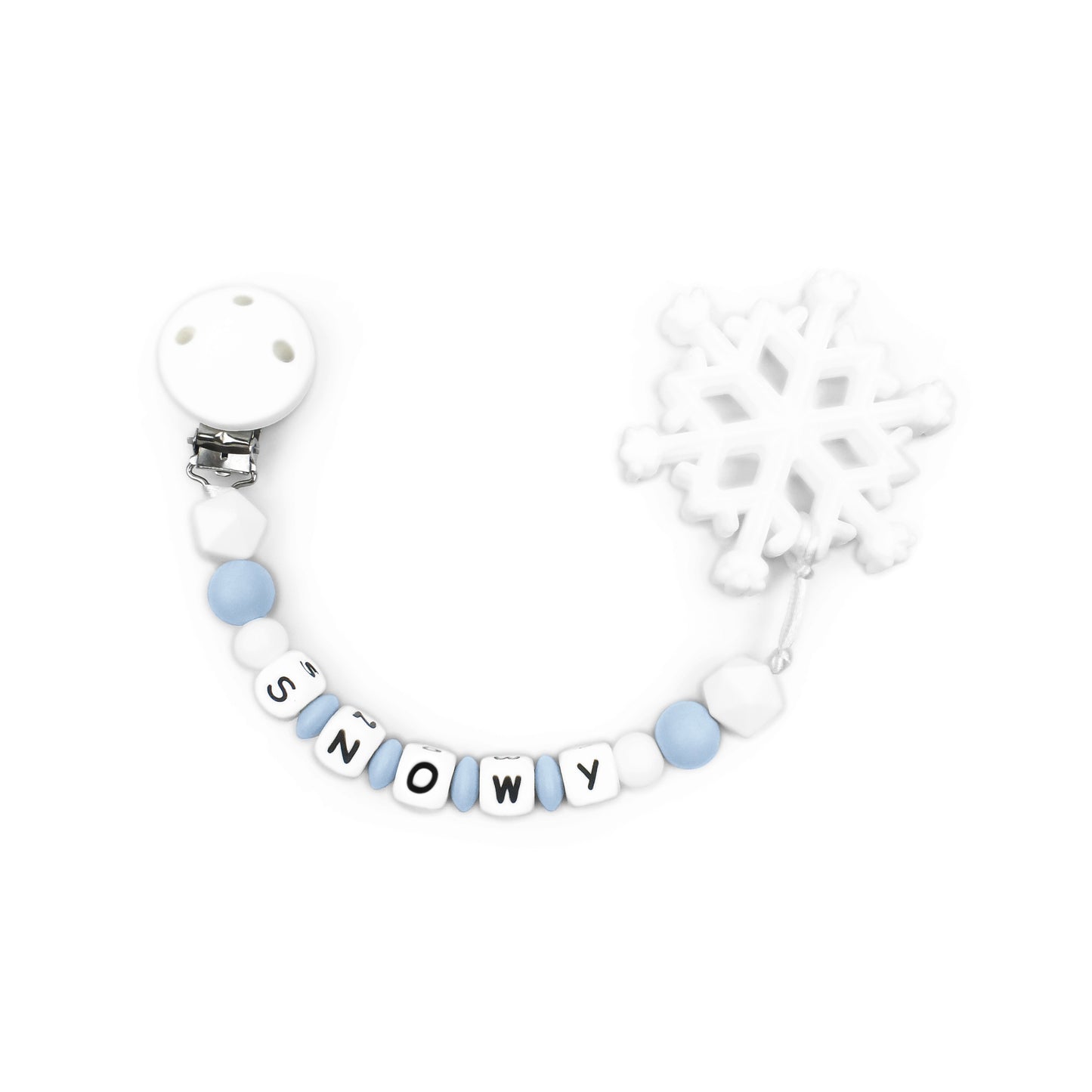 Snowflake Teether Chain - White