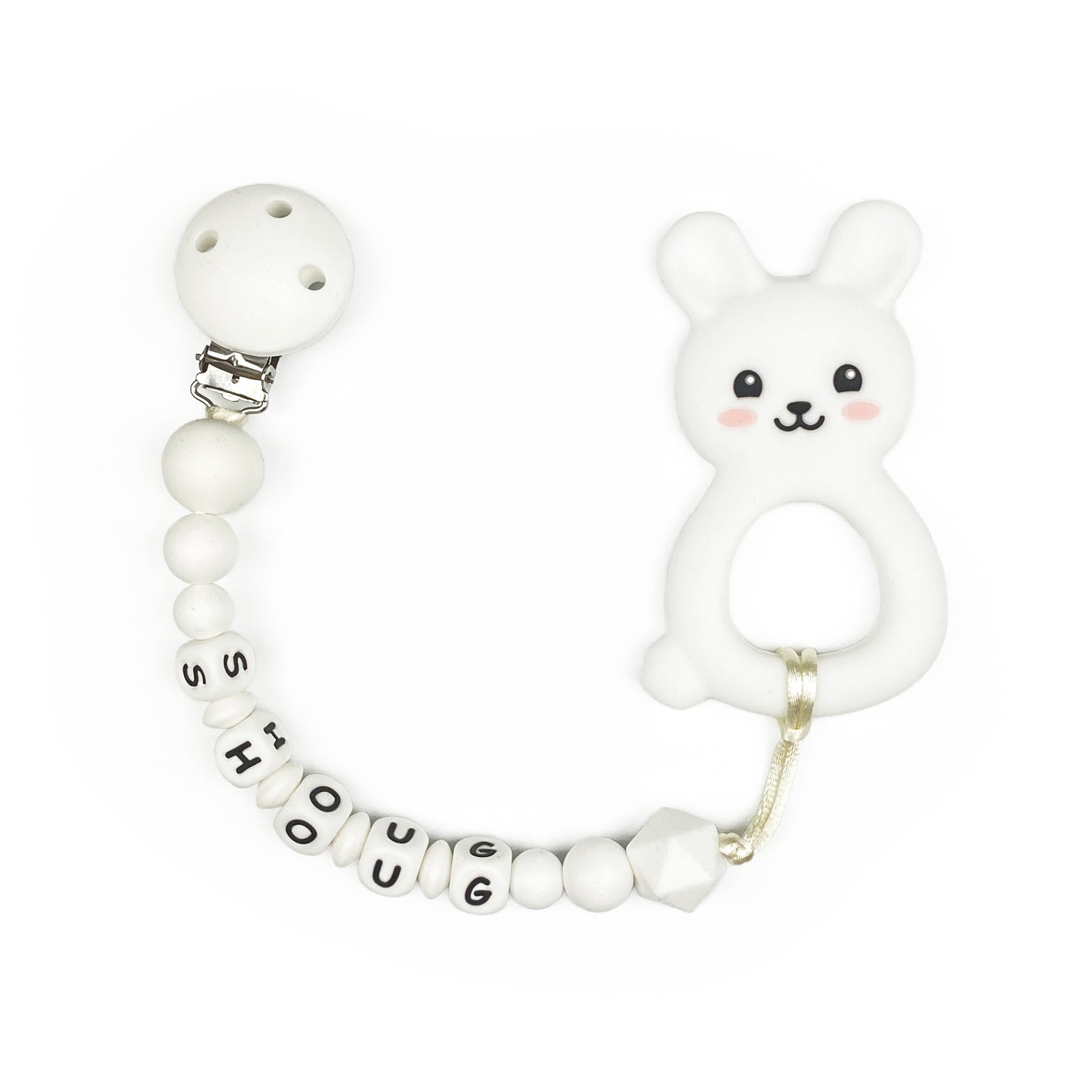Bunny Teether Chain - Round Clip