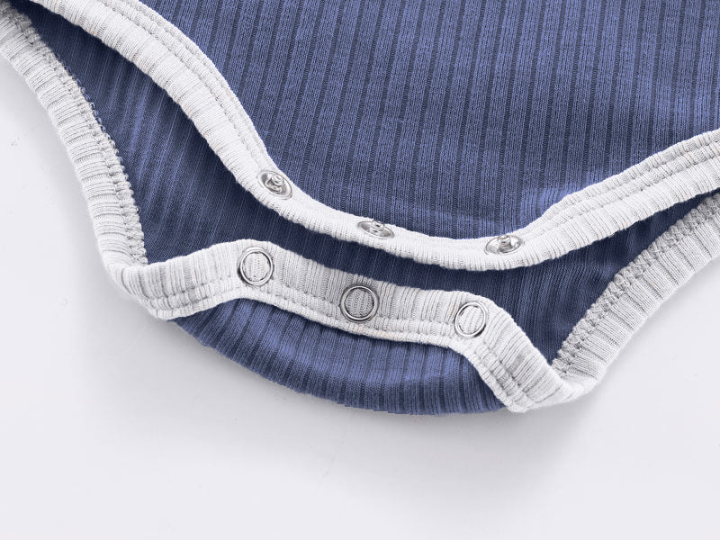 Plain Short Sleeve Bodysuit | Blue