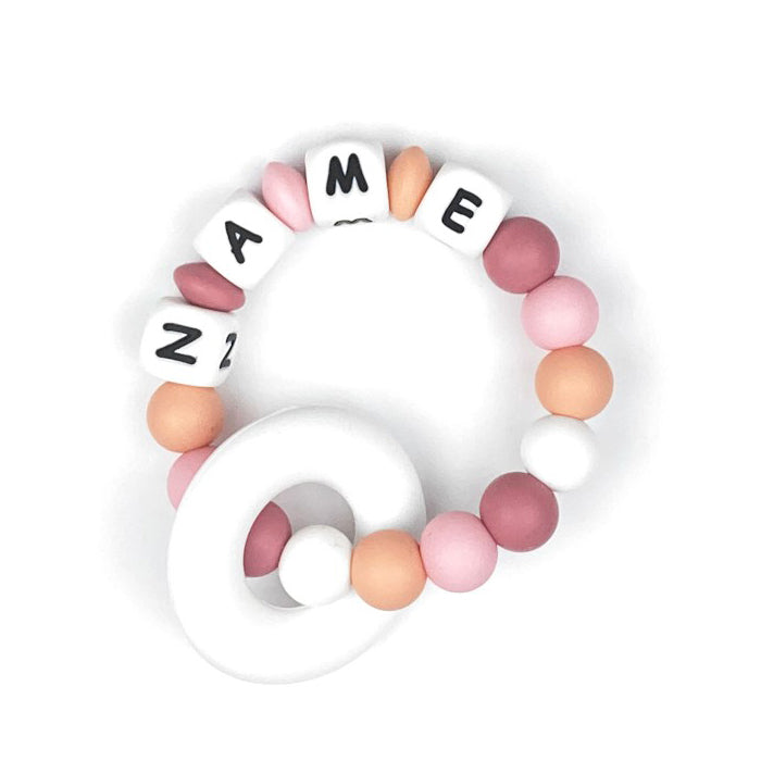 Personalized Rainbow Ring Teether
