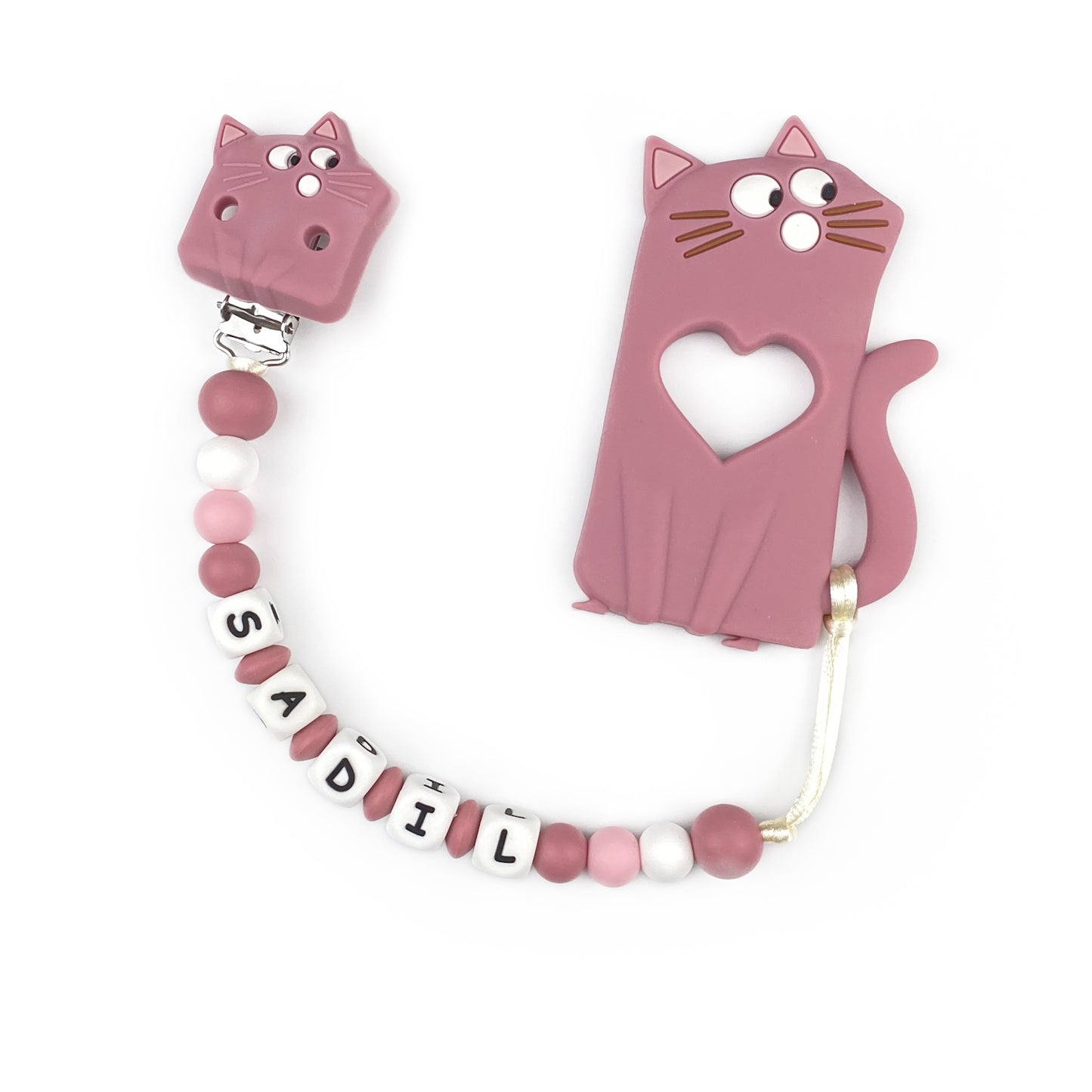 Kitty Teether Chain | Dark Pink