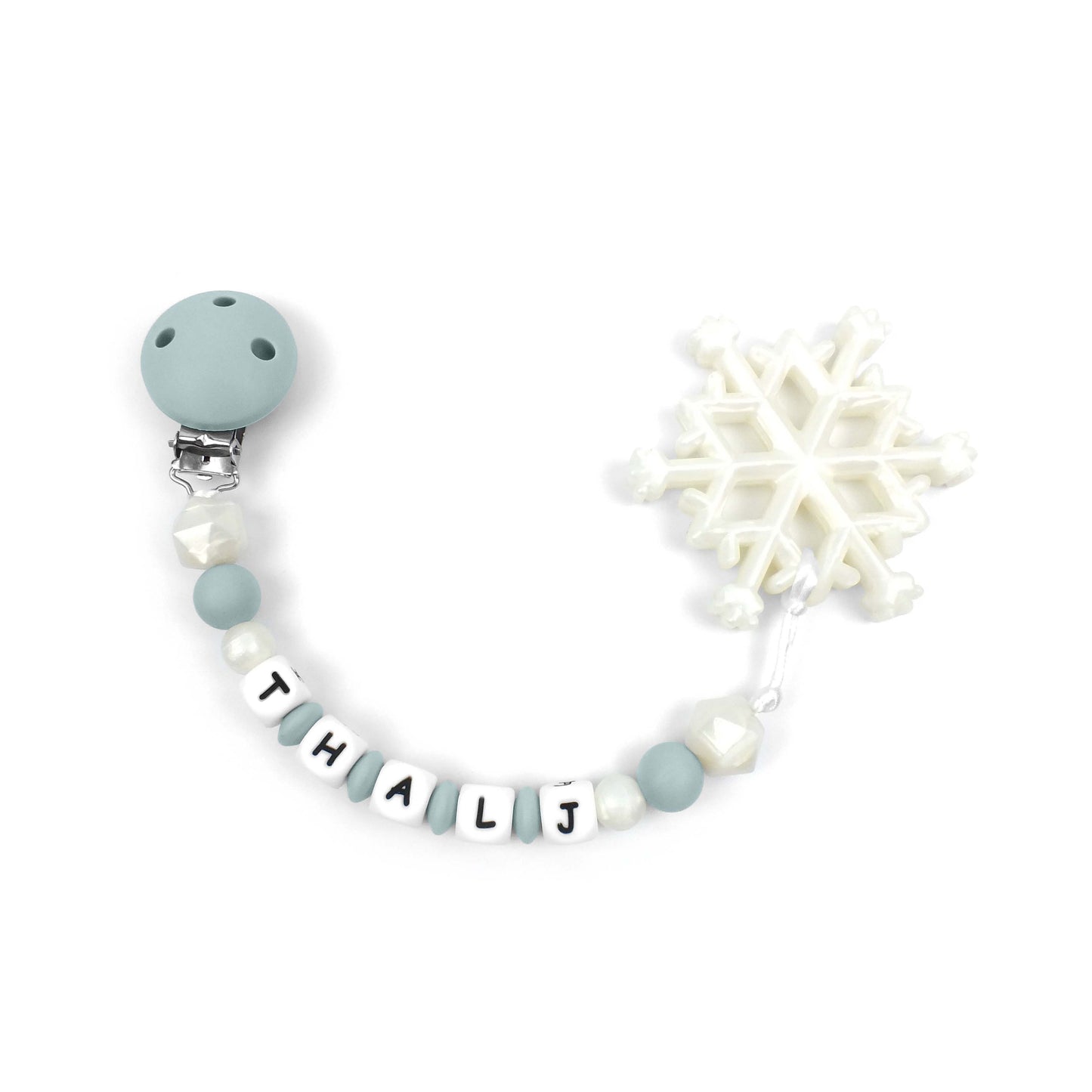 Snowflake Teether Chain - Pearl
