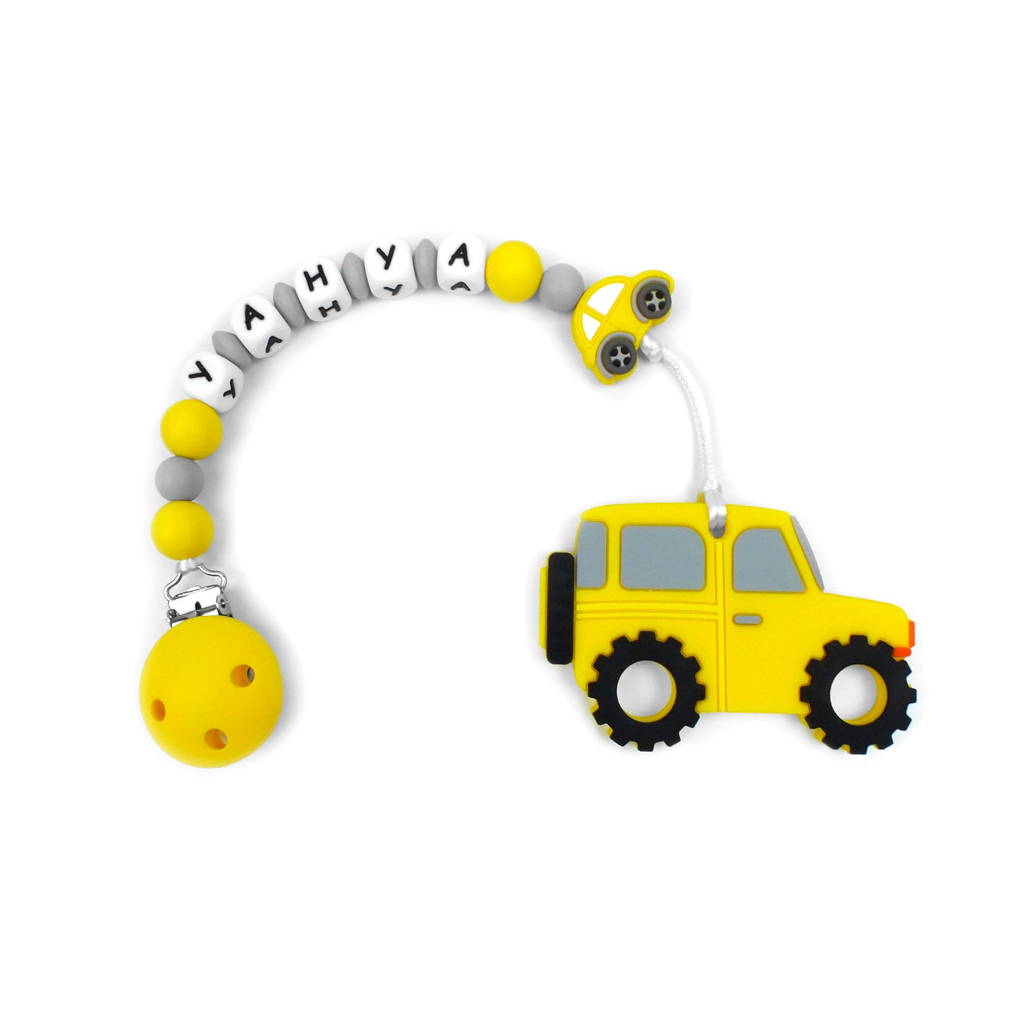 Yellow Jeep Teether Chain